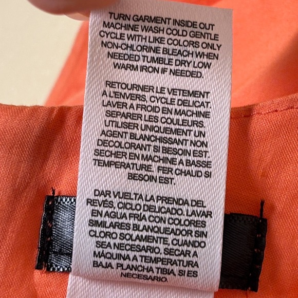 TRUCE Pleated Scoop Neck 100% Cotton Dress Coral Kid Size XL Casual Summer Party - Picture 8 of 8